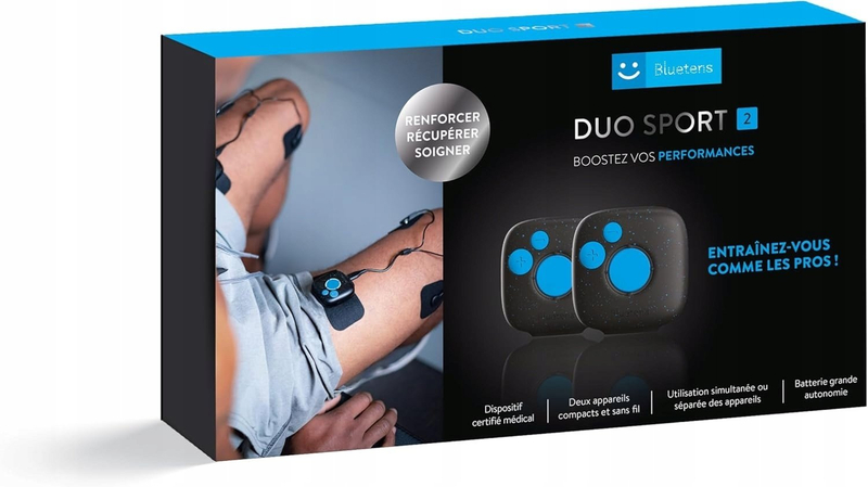 Pajisje elektrostimulimi Bluetens Duo Sport 2, EMS TENS, pa tela, e zezë