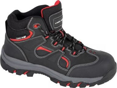 Çizme pune Lahti Pro L30117, nubuck, S3 SRA, të zeza me të kuqe, nr 40