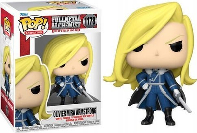 Figurinë Funko Pop Fullmetal Alchemist Brotherhood Olivier Armstrong me shpatë, 5"