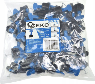 Sistem nivelimi pllaka GEKO Triton G00394, 50 copë, 3–16 mm, blu e zezë