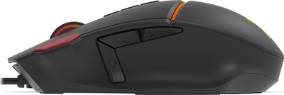 Гејминг глушец Krux Fuze Pro KRX0074, со кабел, RGB, црн