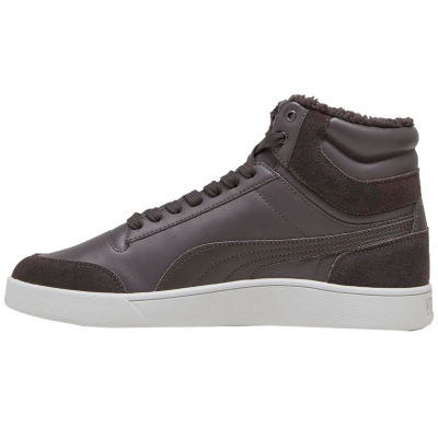 Патики Puma Shuffle Mid Fur Flat M 387609 03, за мажи, со крзно, бели