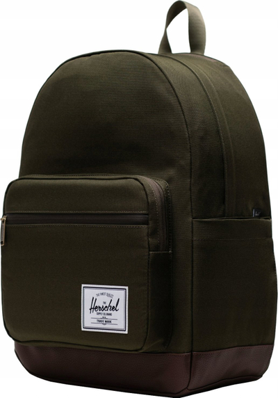 Çantë shpine Herschel Pop Quiz, për laptop 15\", material tekstil jeshil Ivy
