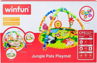 Tapet loje për bebe WinFun Jungle Activity Mat, Ø77x46 cm, shumëngjyrësh