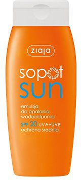 Krem dielli Ziaja Sopot Sun SPF20, rezistent në ujë, 150 ml