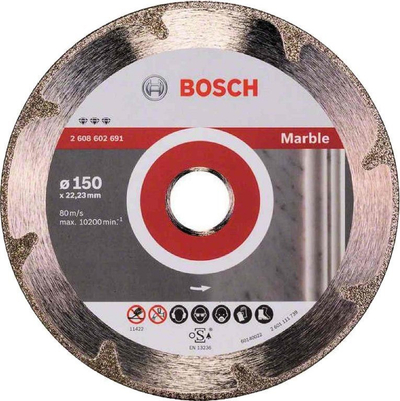 Disk diamant për mermer Bosch Best Marble 2608602691, 150mm, 22.23mm, gri