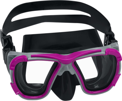Set snorkel Bestway 3 pjesësh, për të rritur 14+, pa lateks, gri vjollcë