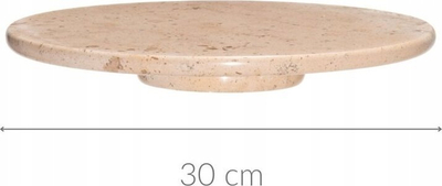 Pjatë rrotulluese Lazy Susan, mermer i vërtetë, e bardhë