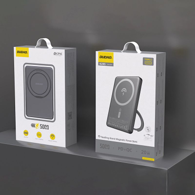 Power bank Dudao K28S, 5000mAh, 20W PD MagSafe, gri
