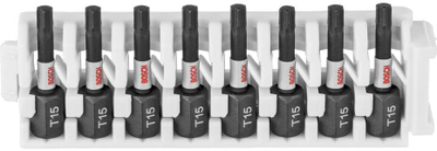 Set bitash kaçavidë Bosch 2608522379 Impact Control, 8 copë, T15, i fortë