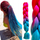 Flok sintetik për gërsheta Ombre Colorful MIX, 120cm, 100g, shumëngjyrësh