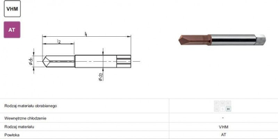 Stërvitë metalpunuese FANAR Drill WDG FI, 5mm, VHM, veshje TiAlN
