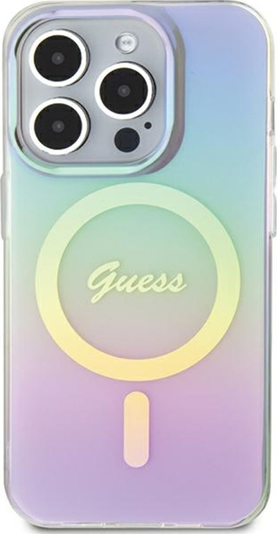 Kapak telefoni Guess GUHMP15LHITSU, për iPhone 15 Pro 6.1", MagSafe, vjollcë