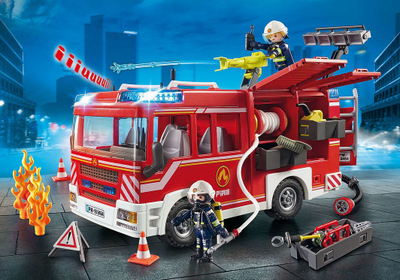 Lodër set automjeti i shpëtimit i Departamentit të Zjarrfikësve të Aksionit Playmobil 
