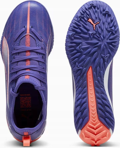 Këpucë futbolli për kalamaj Puma Ultra 5 Match TT Mid Jr 108097-01, për bar sintetik, vjollcë