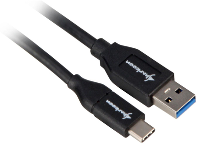 Kabllo Sharkoon USB-A në USB-C, 0.5m, e zezë
