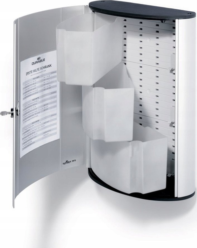 Kuti ndihme e parë Durable First Aid Box L, set DIN 13157, portokalli