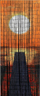 Perde dere prej bambuje Bamboo Sunset, 90x200 cm, për zbukurim, shumëngjyrëshe