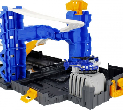 Set parkimi policie Mega Creative 502210, me makina dhe helikopter, për kalamoj 3+, blu