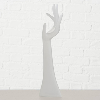 Stativ bizhuterish Boltze Jewelry Stand, 34 cm, dekor në formë dore, i bardhë