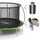 Trampolinë me rrjetë të brendshme Zipro Jump Pro Premium, 252 cm, e zezë