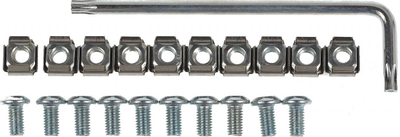 Mbajtës muri rack 19" Lanberg U19-2U/165, 2U, metal, i zi