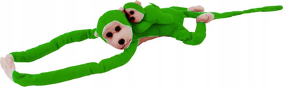 Lodër pelushi majmun me beb Mascot, 90 cm, jeshil
