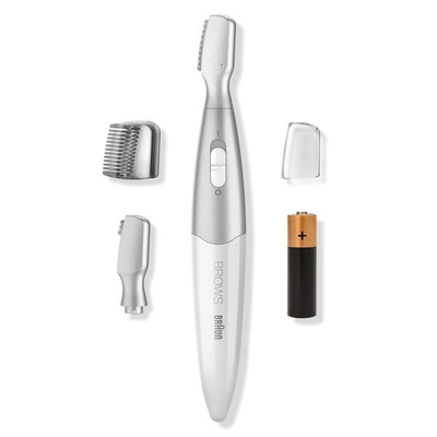 Trimmer Braun FG1106 Mini Precision, për vetulla, me bateri, argjendtë