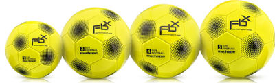 Top futbolli Meteor FBX, madhësia 3, për kalamoj, i verdhë neon