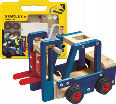 Сет за градење камион вилушкар Stanley Jr K086 SY, дрво, 5+, повеќебоен
