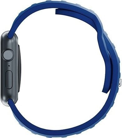 Rrip ore 3mk Silicone Watch Strap për Apple Watch 42 44 45 49 mm, silikon, blu
