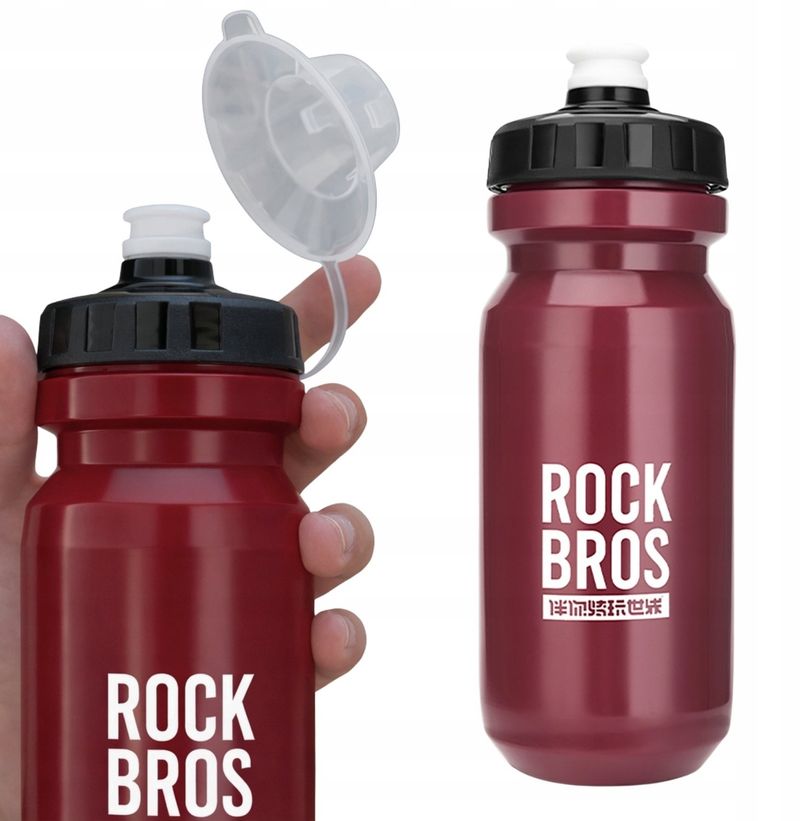 Shishe uji sportive Rockbros 600ml, plastike, për biçikletë, e kuqe
