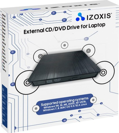 Lexues i jashtëm CD DVD Izoxis 24351, USB 3.0, RW, i zi