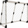 Set porte futbolli HEFU HF540, 130x103 cm, me top dhe pompë, i bardhë