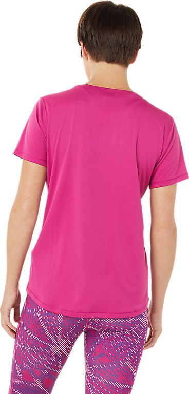 Bluzë vrapimi Asics Sakura SS Top për goca, thahet shpejt, M, rozë