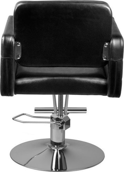 Karrige berberi System Capelli Barber Chair 90-1, me mekanizëm hidraulik, bazë rrethore metalike, e zezë
