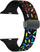 Rrip silikoni shumëngjyrësh për Apple Watch 42/44/45/49 mm 4wrist, i zi