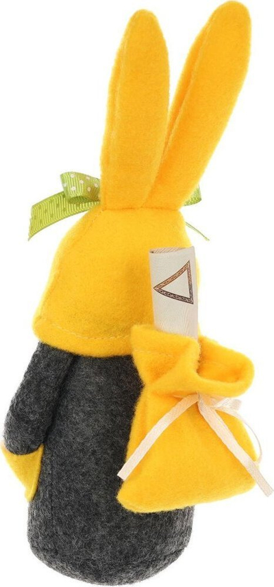 Figurinë zbukuruese Saska Gift and Decor Easter Holiday Bunny With Sack, lepurush Pashke, 20 cm, shumëngjyrësh