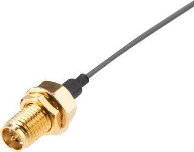 Kabllo koaksiale Akasa a-ATC01-GR, për antena Wi-Fi, lidhës metalik, gri