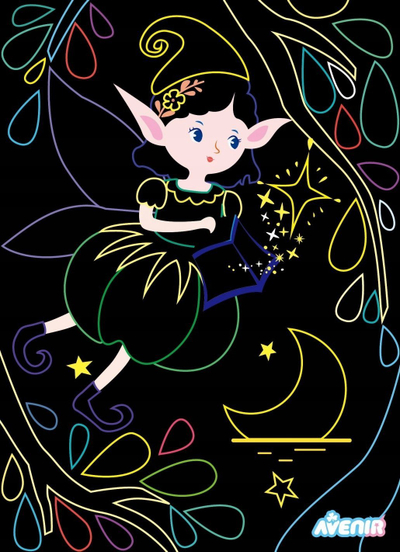 Креативен сет Avenir Scratch 4 Magical Elves, 4 фигури, повеќебојни
