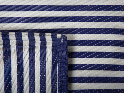 Tapet oborri Beliani Haldia, 90x180 cm, polipropilen, blu navy