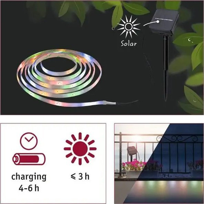 Shirit LED me diell Paulmann 78897, 3m, RGB, i bardhë