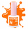 Manikyr xheli Hi Hybrid Easy 3in1 613 Orange Blaze Twister, gjysmë i përhershëm, portokalli i ndezur