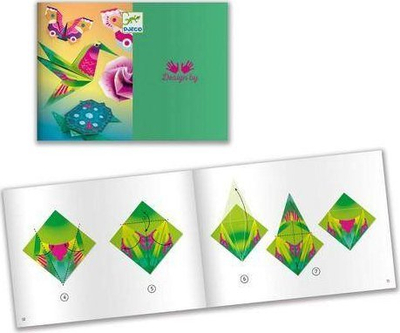 Set origami Djeco Tropics, fletë shumëngjyrëshe, motive tropikale