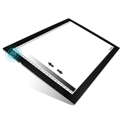 Panel ndriçues për vizatim Huion L4S, A4, USB, LED, i zi