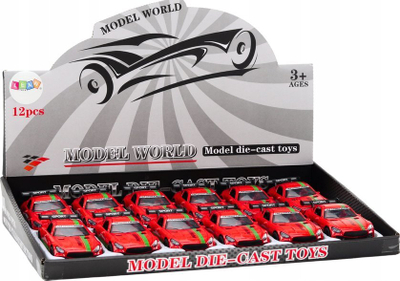 Makina sportive metalike LEAN Toys Sports Car Auto, shkallë 1:32, me zëra, e kuqe