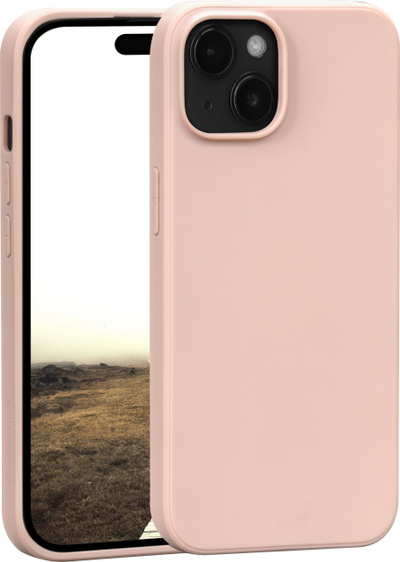 Kapak telefoni dbramante1928 Greenland për iPhone 15, plastikë e ricikluar, Pink Sand