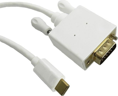 Kabllo Qoltec USB C në VGA, USB 3.1, 2m, Full HD, e bardhë