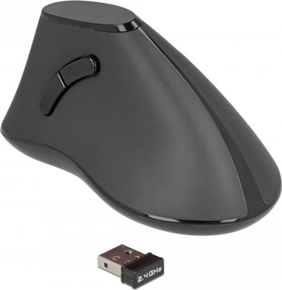 Maus vertikal DeLOCK 12622, pa kabllo, 1000 DPI, i zi