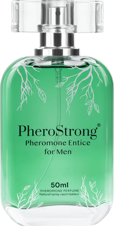 Parfum me feromone Entice për meshkuj, aromë e freskët drurore, 50ml